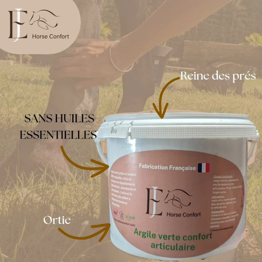 L'argile verte confort articulaire pour chevaux sans huiles essentielles